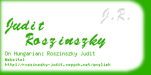 judit roszinszky business card